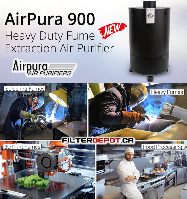 AirPura 900 Fume Extractor Air Purifier at FilterDepot.ca