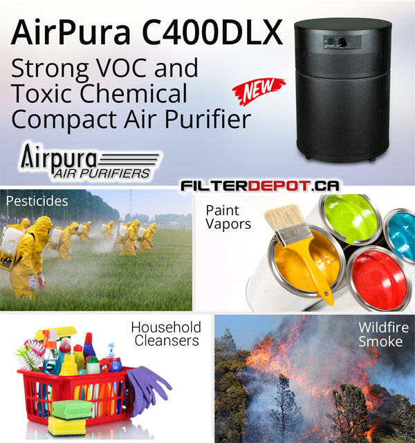AirPura C400DLX Strong VOC and Toxic Chemical Air Purifier at FilterDepot.ca