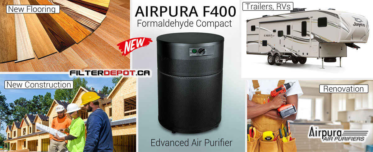 AirPura F400 Formaldehyde Compact Air Purifier at FilterDepot.ca