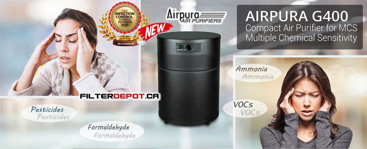 AirPura G400 Compact Air Purifier for Multiple Chemical Sensitivity