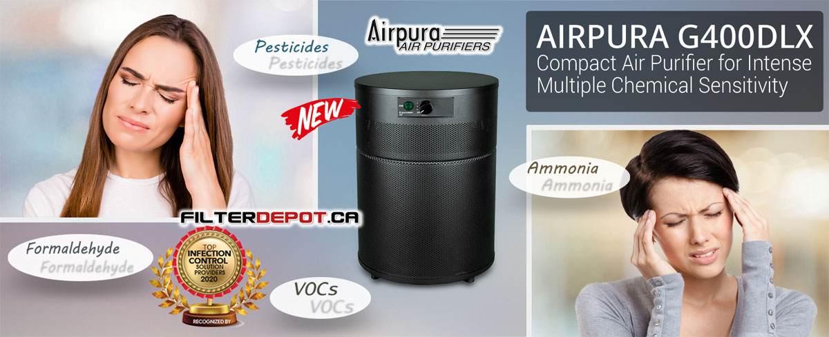 AirPura G400DLX Compact Air Purifier for Intense Multiple Chemical Sensitivity