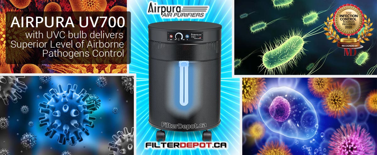 AirPura UV700 Airborne Pathogen Control UV Air Purifier at FilterDepot.ca