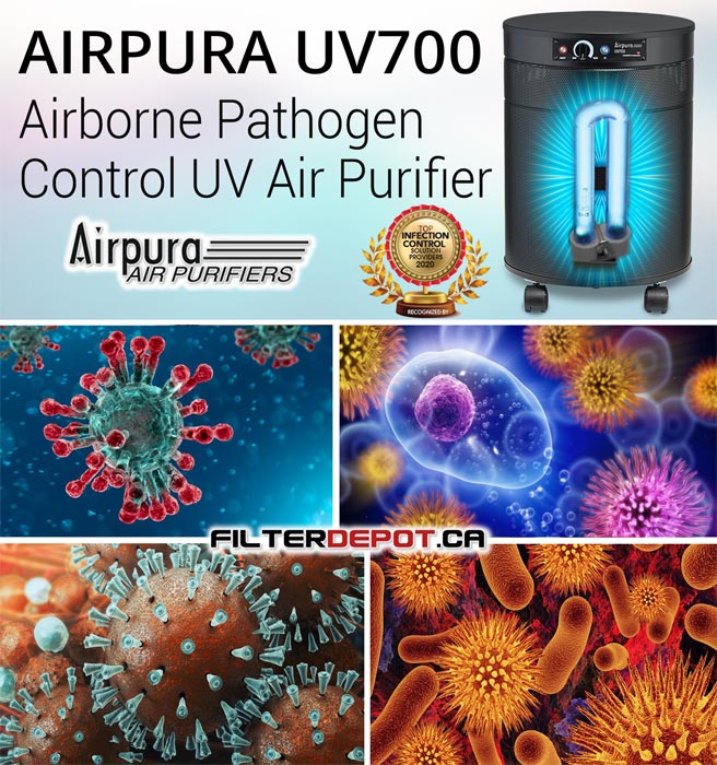 AirPura UV700 Airborne Pathogen Control UV Air Purifier