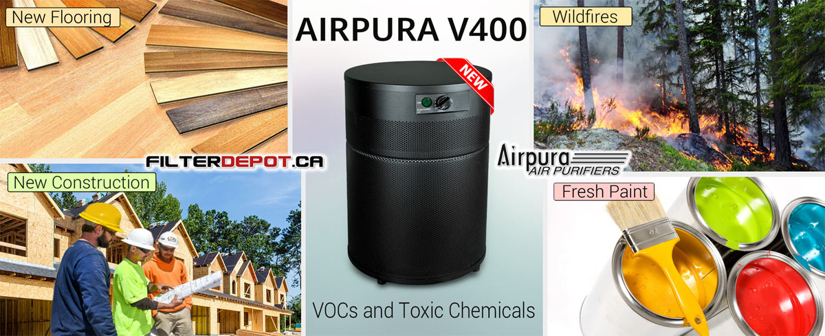 AirPura V400 VOC and Toxic Chemical Removal Air Purifier at FilterDepot.ca