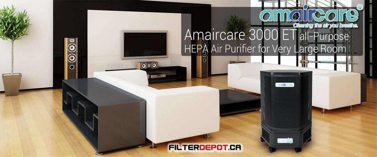 Amaircare 3000 Easy-Twist Portable HEPA Air Purifier at FilterDepot.ca