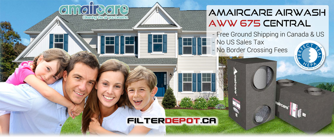 Amaircare AirWash Whisper AWW675 Central Air Purifier at FilterDepot.ca