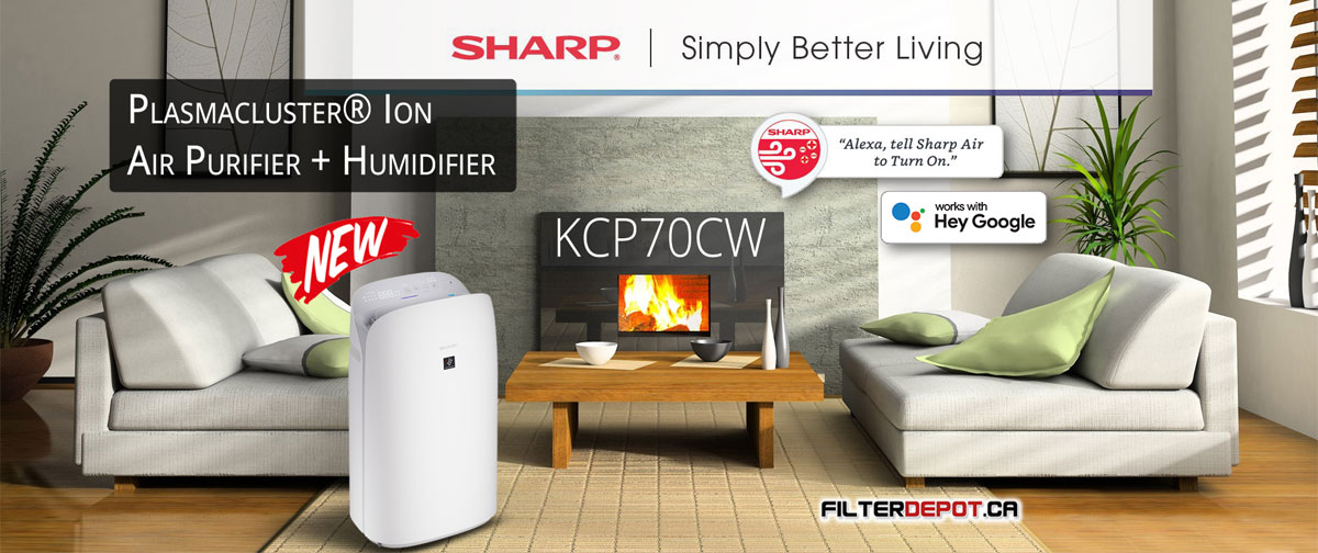 Sharp KCP70CW Smart Plasmacluster Air Purifier